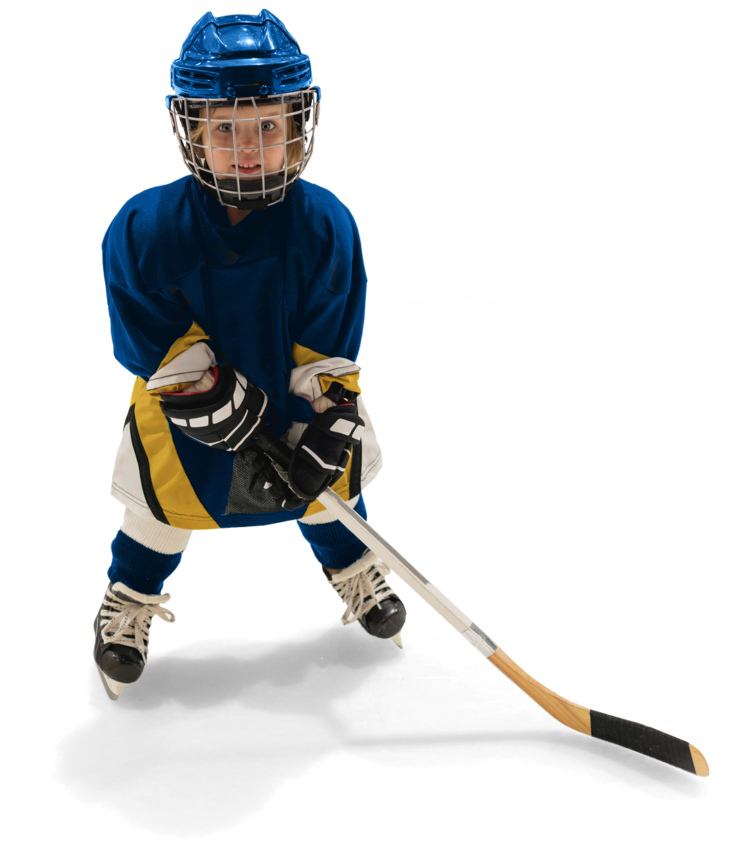 child playing hockey